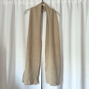 Express Beige & Cream Wool & Acrylic Long Scarf
